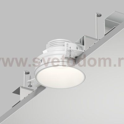 Встраиваемый светильник для ГКЛ SPOT HIDE, до 15 Вт LED, GU10, IP20, алюминий, белый