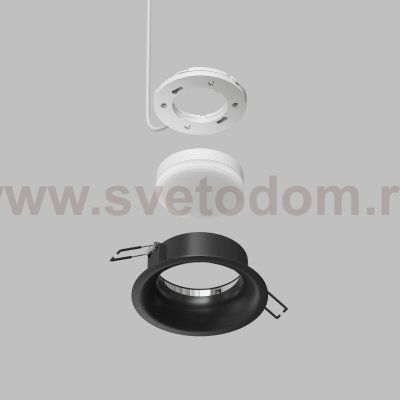 Встраиваемый светильник INER, до 15 Вт LED, GX53, IP20, алюминий, чёрный