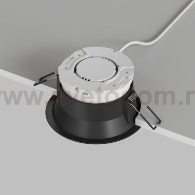 Встраиваемый светильник INER, до 15 Вт LED, GX53, IP20, алюминий, чёрный