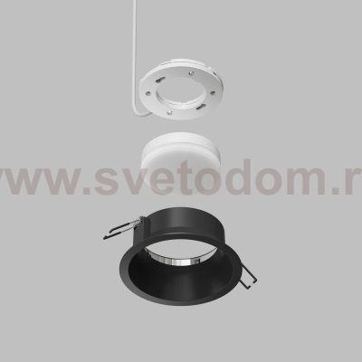 Встраиваемый светильник INER, до 15 Вт LED, GX53, IP20, алюминий, чёрный