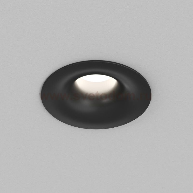 DK2430-BK Встраиваемый светильник SHINE GLOW 15Вт, 3000-4000К, IP20, черный матовый, алюминий
