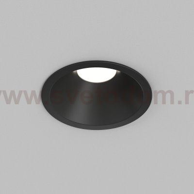 DK2431-BK Встраиваемый светильник SHINE GLOW 15Вт, 3000-4000К, IP20, черный матовый, алюминий