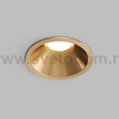 DK2431-SB Встраиваемый светильник SHINE GLOW 15Вт, 3000-4000К, IP20, сатин. латунь, алюминий
