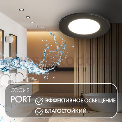 Влагозащищенный светильник Denkirs DK3101-BK PORT