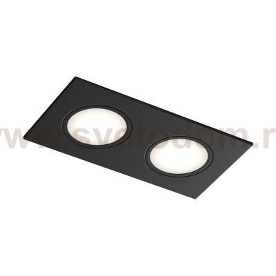 Встраиваемый влагозащищенный светильник PORT, 2?15 Вт макс., LED, GU5.3, IP65, корпус из полимера, цвет чёрный
