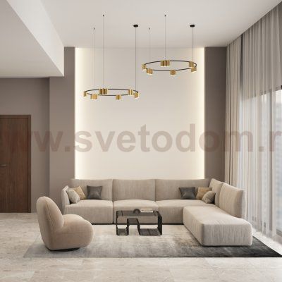 Потолочный подвесной светильник Denkirs DK4067-BK+SG Orbit