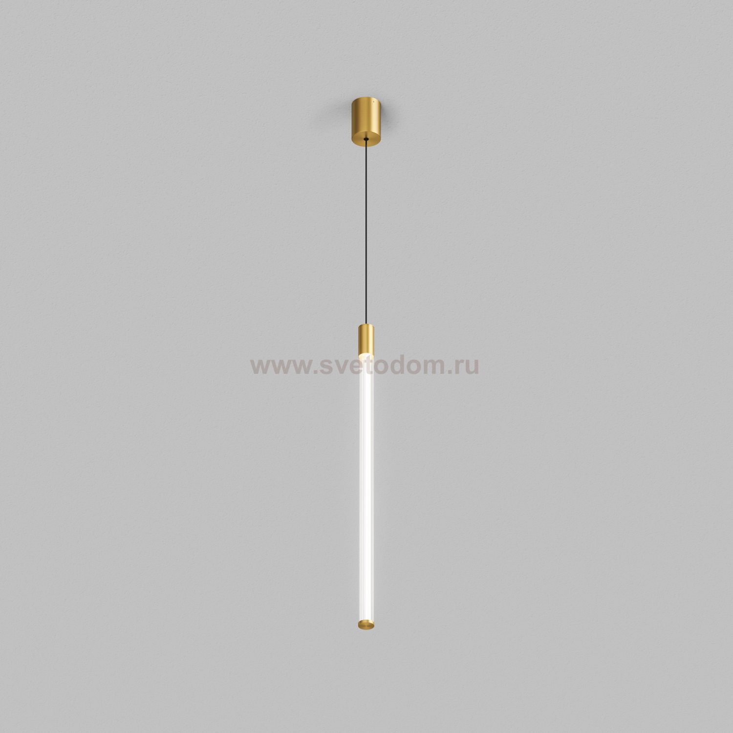 Светильник подвесной AURA, 16 Вт, 3000К, ?42x2300 мм, алюминий+стекло, бронза