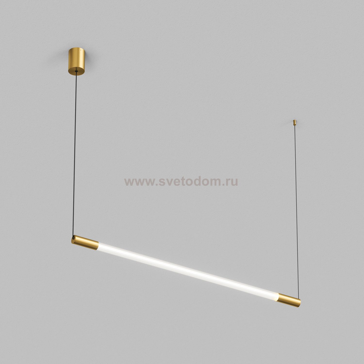 Светильник подвесной AURA, 25 Вт, 3000К, 1200x40x1500 мм, алюминий+стекло, бронза