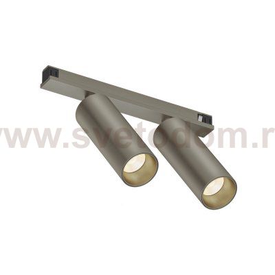 DK5942-DN Светильник трековый SHINE SPOT ZigBee, 48В, 8Вт*2, 2700-6000K, IP20, темный никель, алюминий
