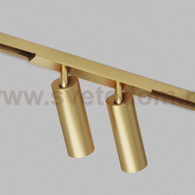 DK5942-SB Светильник трековый SHINE SPOT ZigBee, 48В, 8Вт*2, 2700-6000K, IP20, сатин. латунь, алюминий