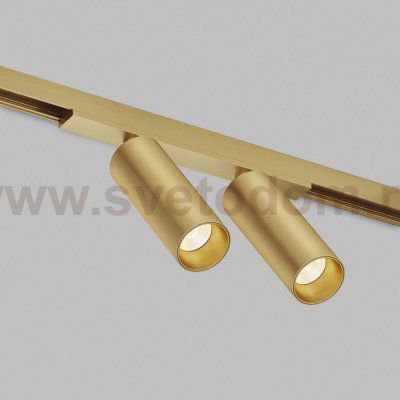 DK5942-SB Светильник трековый SHINE SPOT ZigBee, 48В, 8Вт*2, 2700-6000K, IP20, сатин. латунь, алюминий
