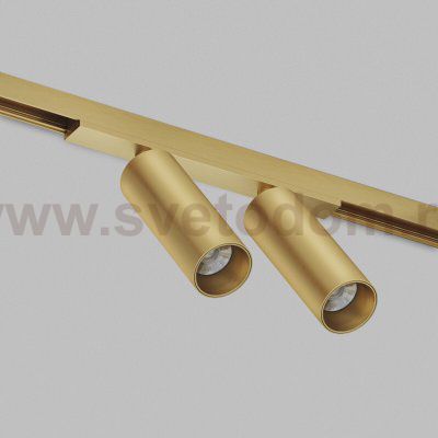 DK5942-SB Светильник трековый SHINE SPOT ZigBee, 48В, 8Вт*2, 2700-6000K, IP20, сатин. латунь, алюминий