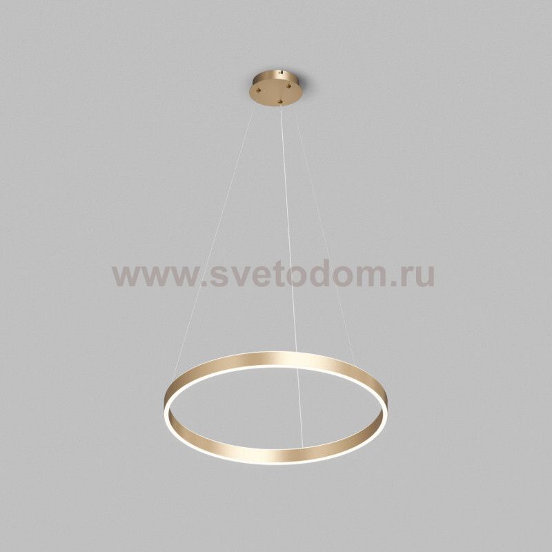 Светильник подвесной RAYDIA, 60 Вт, 3000–4000К, ?800?1500 мм, металл+акрил, матовое золото, свет вверх/вниз