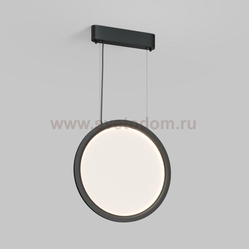 Подвесной светильник вертикальный VEIL, 25 Вт, ?450?1950 мм, LED 2700-6000K, IP20, пульт Д/У (в комплекте), черный, алюминий, акрил