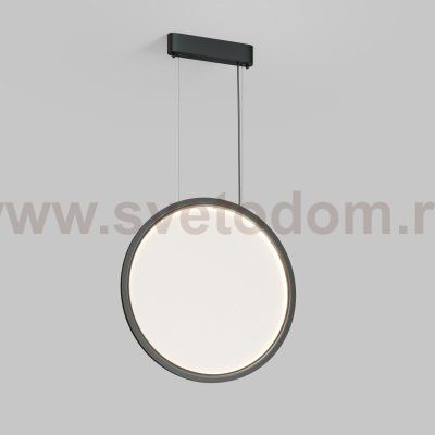 Подвесной светильник вертикальный VEIL, 35 Вт, ?600?2100 мм, LED 2700-6000K, IP20, пульт Д/У (в комплекте), черный, алюминий, акрил