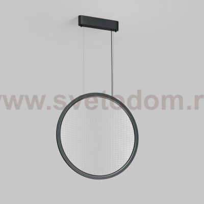 Подвесной светильник вертикальный VEIL, 35 Вт, ?600?2100 мм, LED 2700-6000K, IP20, пульт Д/У (в комплекте), черный, алюминий, акрил