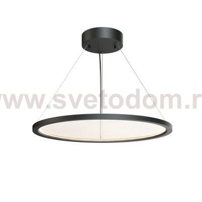 Подвесной светильник горизонтальный VEIL, 35 Вт, ?600?В1500 мм, LED 2700-6000K, IP20, пульт Д/У (в комплекте), черный, алюминий, акрил