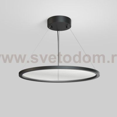 Подвесной светильник горизонтальный VEIL, 35 Вт, ?600?В1500 мм, LED 2700-6000K, IP20, пульт Д/У (в комплекте), черный, алюминий, акрил