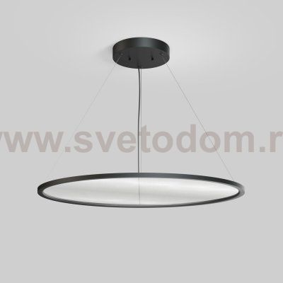 Подвесной светильник горизонтальный VEIL, 80 Вт, ?1000?В1500 мм, LED 2700-6000K, IP20, пульт Д/У (в комплекте), черный, алюминий, акрил