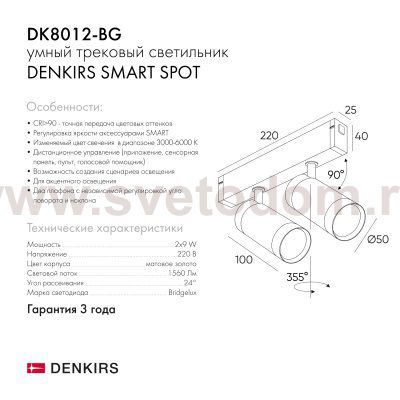 Акцентный светильник Denkirs DK8012-BG