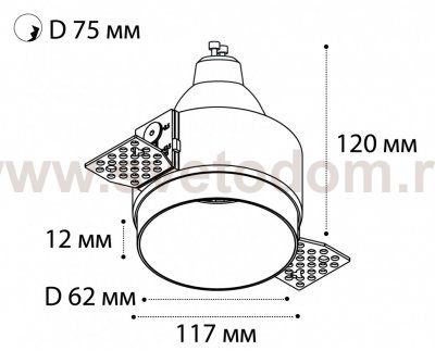 DL 2248 GU10 white светильник встраиваемый Italline