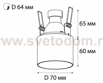 DL 3025 white светильник встраиваемый