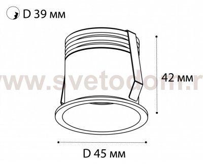 DL 3027 white светильник встраиваемый
