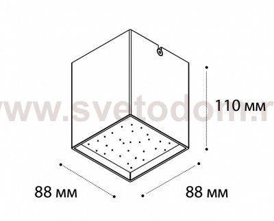 DL 3028 black 3000K светильник потолочный