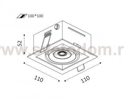 DL 3032 white 4000K светильник встраиваемый поворотный