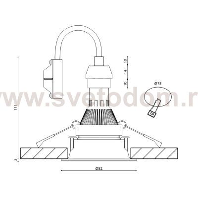 Светильник DesignLed DL-MJ-1004 DesignLed DL-MJ-1004G-B