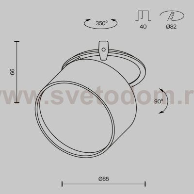 Встраиваемый светильник Maytoni DL024-12W3K-W Onda