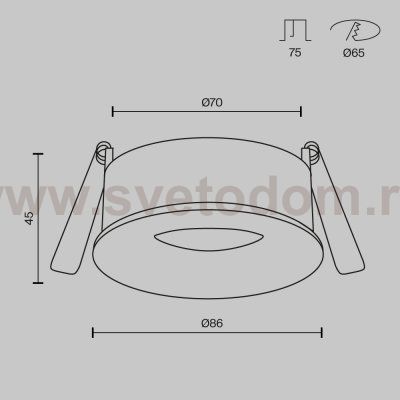 Встраиваемый светильник Technical DL027-GU10-B