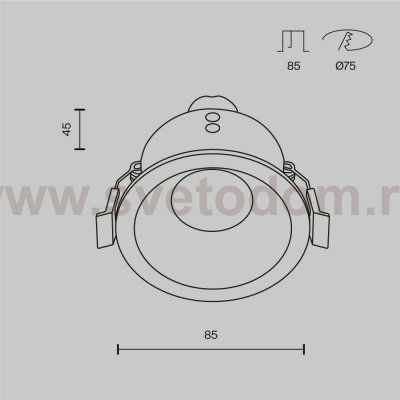 Встраиваемый светильник Technical DL032-2-01B-1(N)