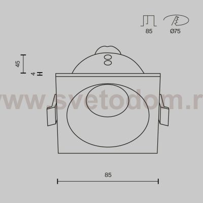 Встраиваемый светильник Technical DL033-2-01W-1(N)