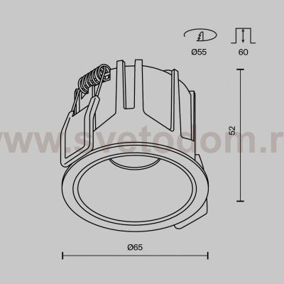 Встраиваемый светильник Maytoni DL043-01-10W3K-RD-B-1 Alfa LED