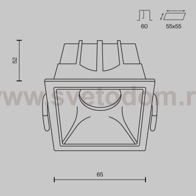 Встраиваемый светильник Maytoni DL043-01-10W4K-SQ-WB Alfa LED