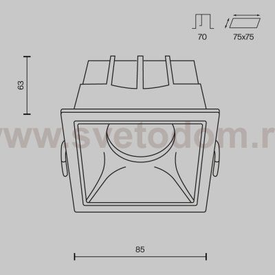 Встраиваемый светильник Maytoni DL043-01-15W3K-SQ-W Alfa LED