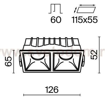 Встраиваемый светильник Maytoni DL043-02-10W4K-D-SQ-W Alfa LED
