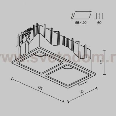 Встраиваемый светильник Maytoni DL043-02-10W4K-SQ-W-1 Alfa LED