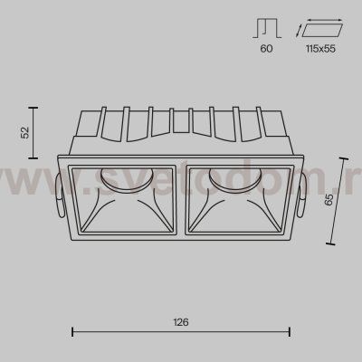 Встраиваемый светильник Maytoni DL043-02-10W4K-SQ-W Alfa LED