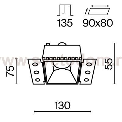 Встраиваемый светильник Maytoni DL051-01-GU10-SQ-WMG Share
