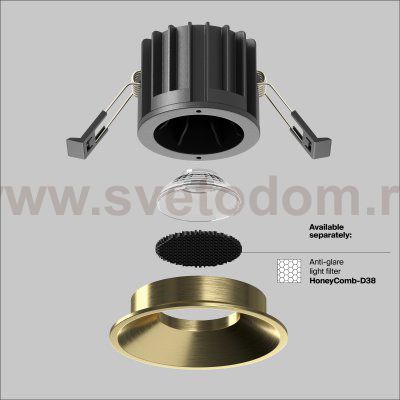 Встраиваемый светильник Maytoni DL058-12W3K-BS Round