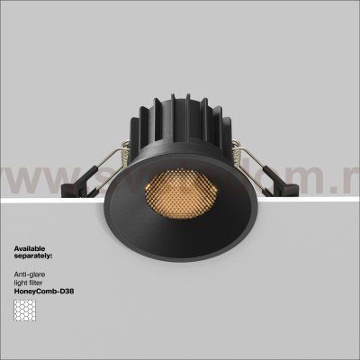 Встраиваемый светильник Maytoni DL058-12W3K-B Round