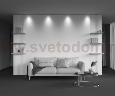 Встраиваемый светильник Maytoni DL058-12W3K-TRS-B Round