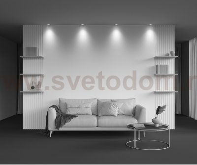 Встраиваемый светильник Maytoni DL058-12W3K-TRS-W Round