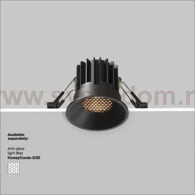 Встраиваемый светильник Maytoni DL058-7W3K-B Round