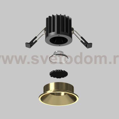 Встраиваемый светильник Maytoni DL058-7W4K-BS Round