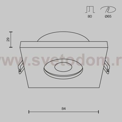 Встраиваемый светильник Maytoni DL083-01-GU10-SQ-B Stark
