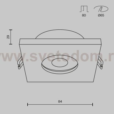 Встраиваемый светильник Maytoni DL083-01-GU10-SQ-W Stark