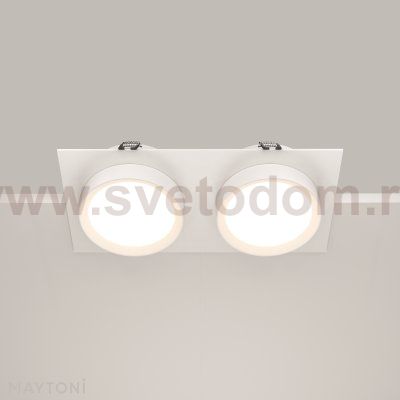 Встраиваемый светильник Maytoni DL086-02-GX53-SQ-W Hoop